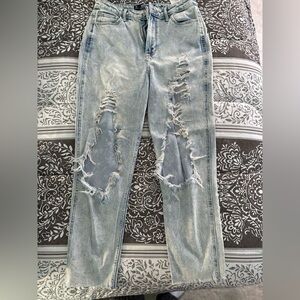 Hollister Light Blue Ultra High-Rise Mom Jeans W 28 L 27 7 Regular